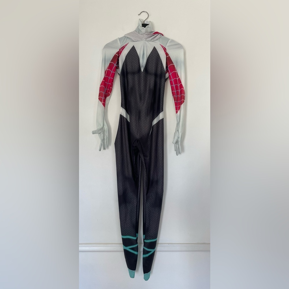 Ghost Spider Bodysuit Gwen Stacy No Mask Cosplay Costume Size Kid’s XL